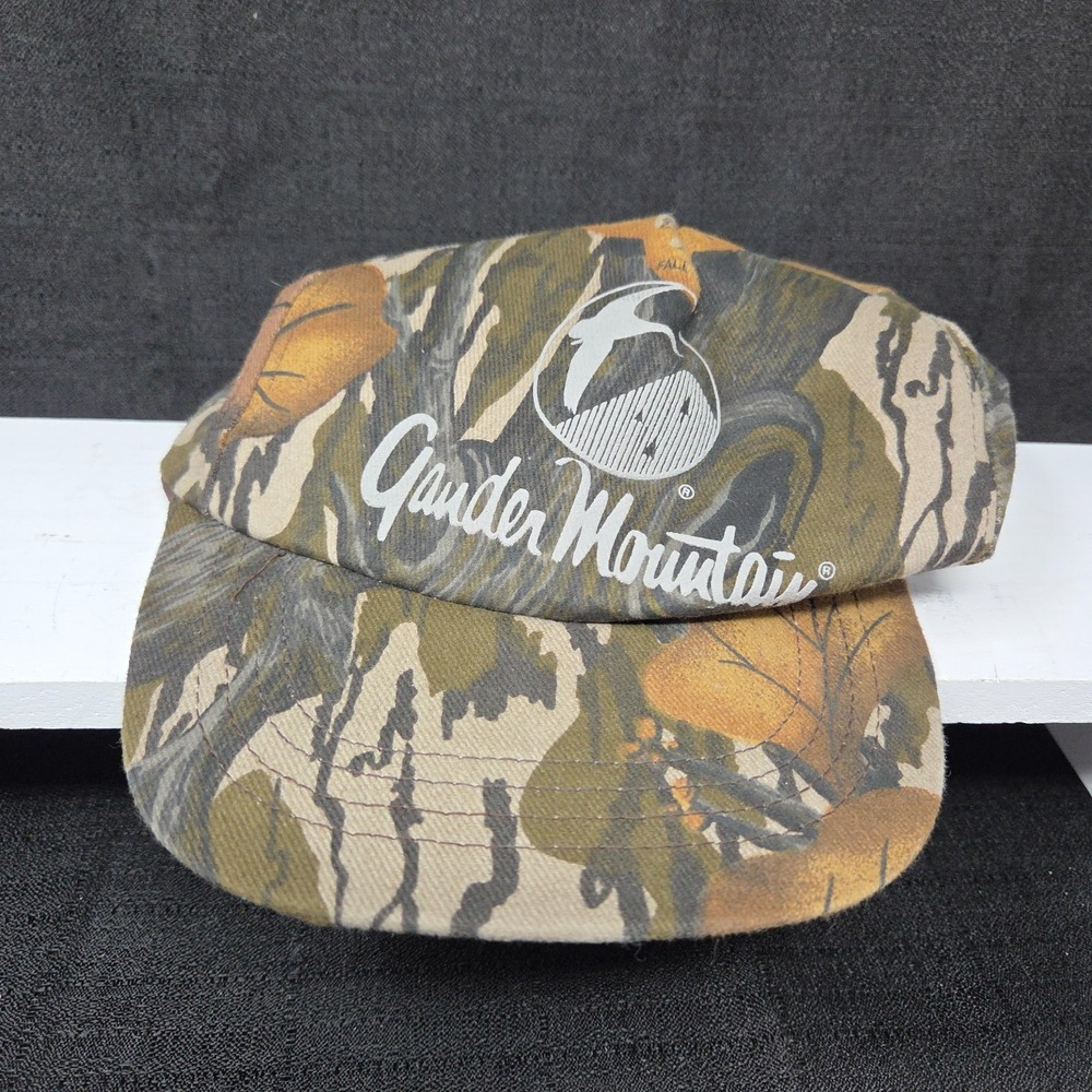 VTG Gander Mountain Mossy Oak Treestand Camo Snapback Hat Made in USA